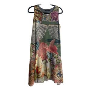 Desigual Vest Lucille Floral Design Shift Dress Size M